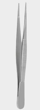 Пінцет хірургічний з вузькими браншами, прямий, 13,0 см (cm). Бренд: Zepf (Зепф).